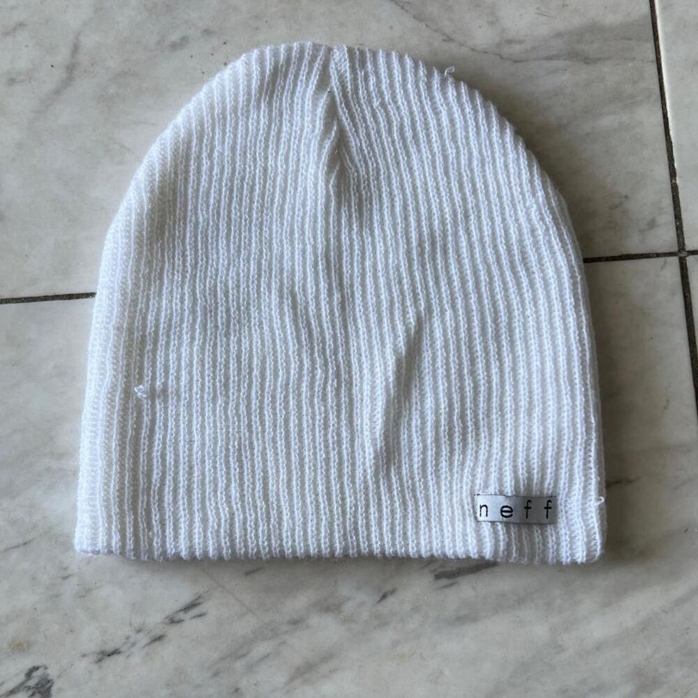 White NEFF Beanie